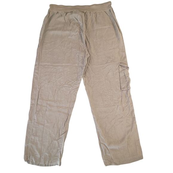 Soft Surroundings Weekender Cargo Pants XL Beige Boho Chic Relaxed Polished - Picture 2 of 8